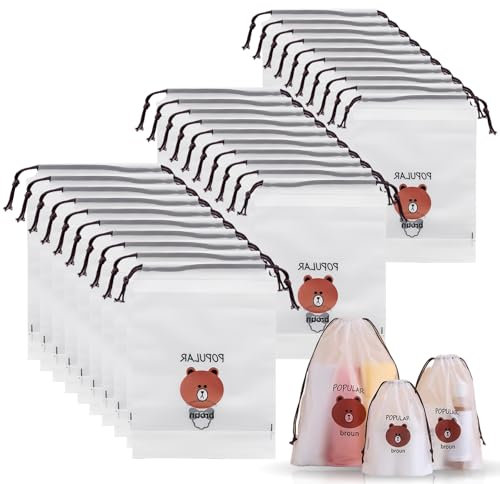 Sacchetti Per Scarpe,Bootoow 30Pcs Sacchetti Da Viaggio Impermeabili Immagazzinaggio,Custodia Per Borsa Antipolvere,Coulisse Borsa Per Scarpe Per Vestiti Biancheria Intima Scarpe Cosmetico