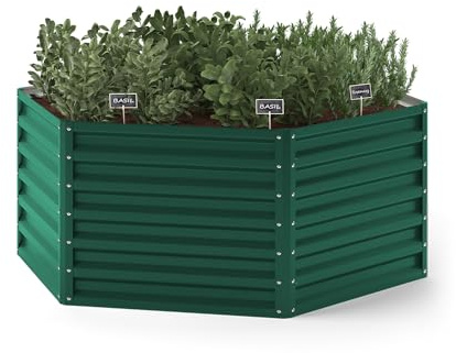 OK-Living Hochbeet, Grün, 148.5 x 129 cm, zur Anzucht und Kultivierung von Gemüse und Kräutern