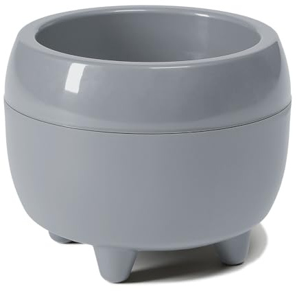 Lamela Kunststoff Blumentopf rund mit Füßen, Ø 30 cm, 6,5 L - Grau