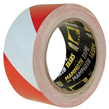 Everbuild Mammoth PVC Hazard Tape Red/White