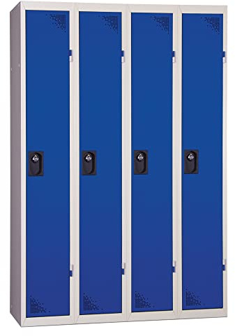 Vestiaire Industrie Propre - Monobloc - Bleu - 4 colonnes - Largeur 120cm