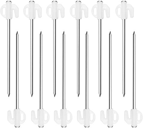 Große, robuste sturmsichere Packung mit rostfreien Zeltheringen - diese Stahl-Heringe sind ideal für einen harten und felsigen Boden (Größe: A-12)