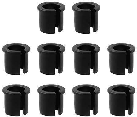 Sanmum 10 Pcs Schrader to Presta Rim Adapter, Convert Valve Stem Grommet, Wheels Manufacturing Presta Valve Saver for Road Bike MTB Bicycle Wheel Rim Conversion (Black)