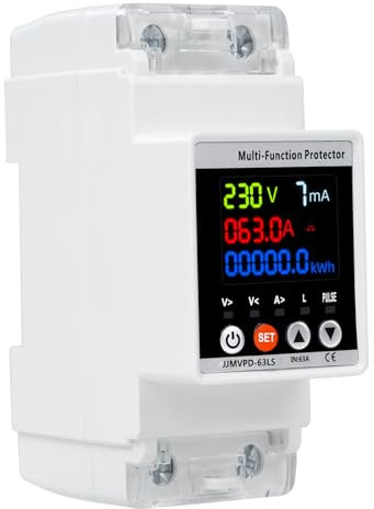 Contatore elettrico intelligente, misuratore digitale LCD su guida DIN, 63A DIN guide DIN contatore elettrico intelligente, perdite di feedback intelligenti tramite protezione da sottotensione