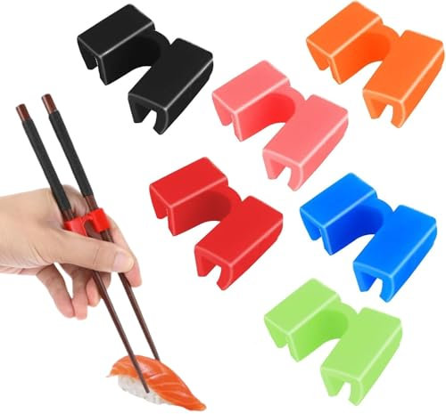 SHSHbuy Aiuto per Bacchette Riutilizzabili,6 Pezzi Bacchette Cinesi Helpers,Beginner Chopsticks,Supporto per Bacchette per Adulti,Bambini,Principianti