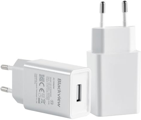 Blackview Chargeur USB A 10W, Chargeur Compact pour Smartphones, Tablettes et Plus, Sûr et Fiable, Adaptateur Secteur pour Samsung Galaxy S24 Ultra/S24/S23+/S23/S22/Note20, iPhone 16/15