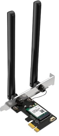 Mercusys Adaptador PCIe MA70XE Wi-Fi 6 Bluetooth 5.4, hasta 1201 Mbps a 5 GHz y 574 Mbps a 2,4 GHz, 2 Antenas de Alto Rendimiento, WPA3, MU-MIMO, Solo soporta Windows 11/10