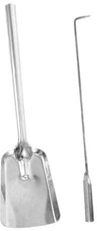 Ensemble Pelle à Charbon pour Cheminée en Acier 45 et Fonte, 1 Pièce
