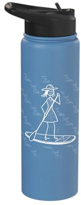 Paddleboarding Girl Graphic SUP Stand Up Paddling Stainless Steel Insulated Water Bottle