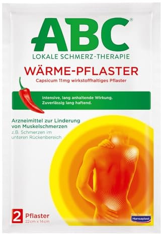 ABC Wärme-Pflaster zur Linderung von Muskelschmerzen, 2 stück Pflaster