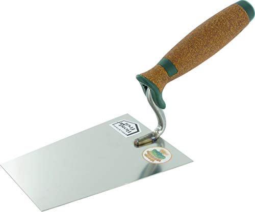Kantige Kelle Stukkateurkelle Edelstahl mit Korkgriff 180 mm
