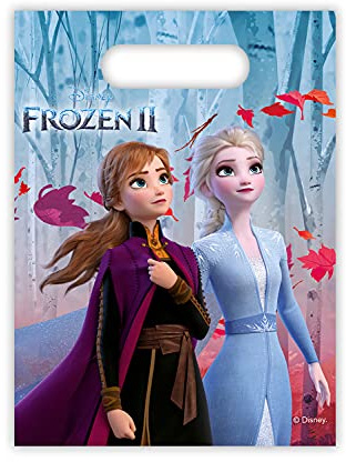 Partycolare - Buste in plastica 16x22 cm Frozen II 6 pz