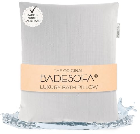 BADESOFA Coussin de bain de luxe S – Ultra confortable et à séchage rapide – Coussin de bain complet lavable pour baignoire – Soutien thérapeutique de la tête et du cou – Coussin de spa de luxe en