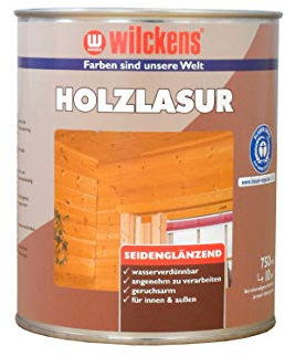 Holzlasur LF ca. 10 m² Weiß Lasur Holzbeschichtung 750 ml Innen Außen Wickens