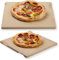 ROCKSHEAT Pierre à pizza pour four et grill Design innovant double face intégré avec 4 poignées (30,5 x 30,5 x 1,5 cm)
