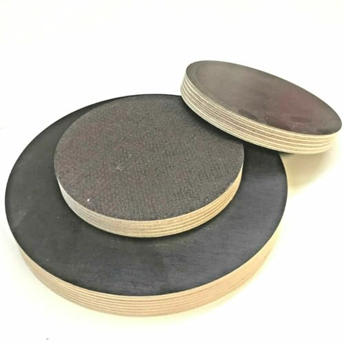 Skärmtryckplatta rund träskiva rund trä björk skiva multiplex cirkel bordsskiva (tjocklek/tjocklek: 18 mm, Ø 400 mm)
