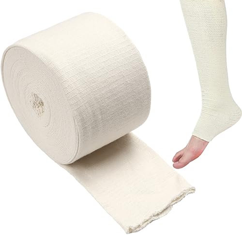 Kompressionsbandage Elastische Schlauchbanda Größe D Stützbandage Kompressions Bandage Schlauchförmige Fixierbinde für Fersensporn Sport Beige 3in X 26ft