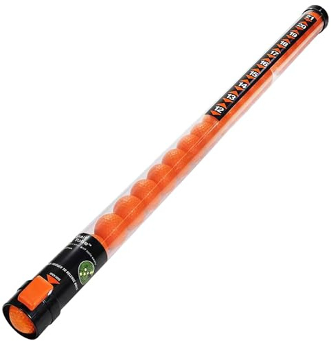 F Fityle Tube de ramassage de Balle de Golf, collecteur de Tube de ramassage de Balle de Golf Long 91.5cm avec balles en PU, récupération de Balle de Golf pour, Orange