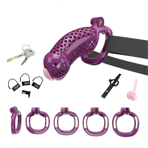 Hdynasty Jaula de resina que se puede llevar puesta para el entrenamiento de la fuerza, ligera y tridimensional, pesa aproximadamente 170 gramos (violeta, XL-1)