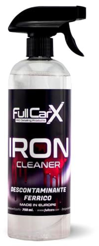 FULLCARX Iron Cleaner 750ml Iron Remover Pulitore Cerchi Auto, Decontaminante PH Neutro, Pulizia Senza Sfregamento, Adatto per Cerchi in Alluminio Lega Cromato Moto, Prodotto Professionale Detailing