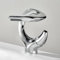 MocArt 7012 Wasserfall Wasserhahn, S-förmiger Kreativer Badarmaturen, Waschtischmischer-Wasserhähne, Keramikventilkern, Wassersparendes Design (Helles Chrom)