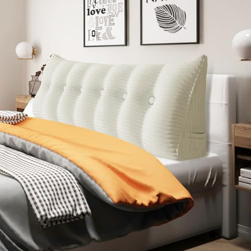 Rucener Großen Dreieckigen Kissen Hohen Rückenlehne Kissen Rückenlehne für Bett Rückenlehne Kissen Hohen Perfekt AlsKissen Zum Fernsehen und Lesen Gibt Es in Vielen Größen