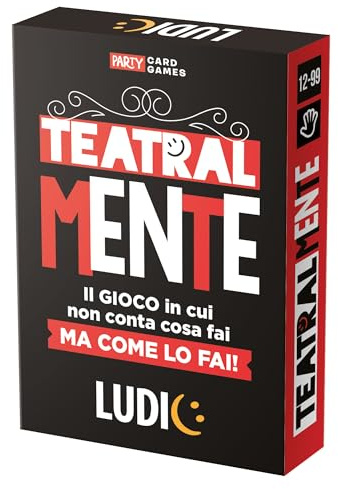 Ludic - Teatralmente - Il Gioco in cui Non Conta Cosa Fai Ma Come Lo Fai! - Gioco di Società 4-16 Giocatori, Anni 12+, Un Gioco di Carte per Tutta la Famiglia | IT60889