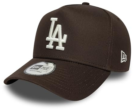 New Era vuxen 9Forty Aframe sidolapp MLB Los Angeles Dodgers basebollkeps hatt mörkbrun