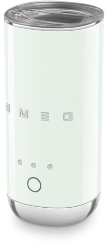 Smeg MFF02PGUK Retro 50s Style Mini Milk Frother, Pre Set Functions, Manual Function, 500W, Pastel Green