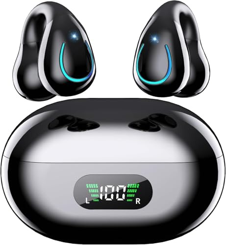 Paekole Auriculares Inalámbricos Bluetooth 6.1 Open Ear Clip 80H IPX7