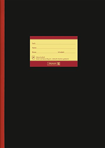 BRUNNEN Oberschulheft | A4, Lineatur 25, 20 Blatt, schwarz