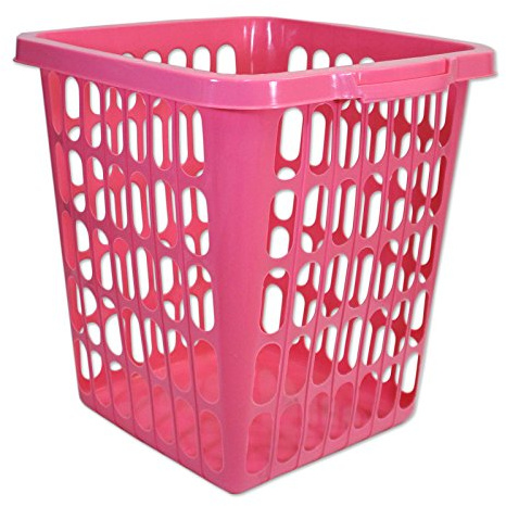 Wäschekorb Wäschesammler Wäschetruhe Wäschetonne Sammelbehälter Aufbewahrung (Wäschekorb 40L eckig rosa - 22300)