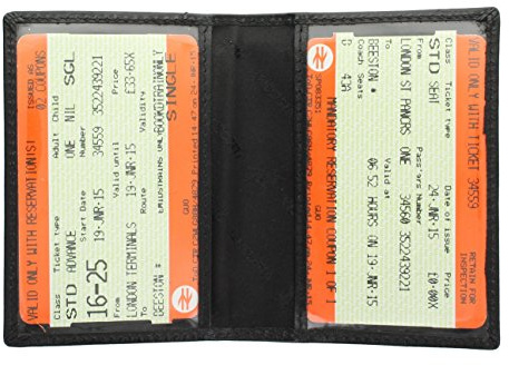 VISCONTI Leather Oyster Card/Travel Pass Holder TC1TC Black
