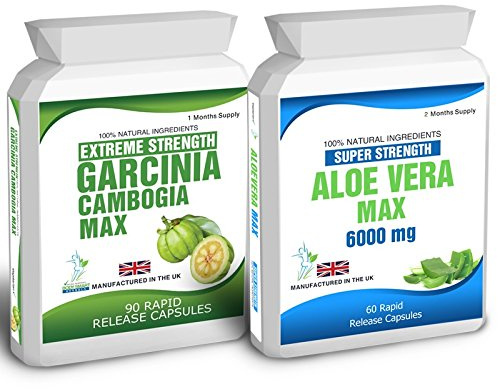 90 Garcinia Cambogia & 60 Aloe Vera Colon Cleanse Weight Loss Diet Capsules Dieting Tips