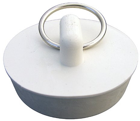 LASCO 02-3209 White Rubber, Hollow Stopper For 1-1/2-Inch Drain Openings