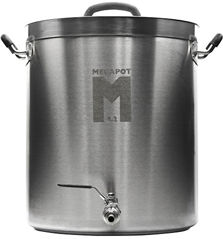 Northern Brewer - MegaPot Stainless Steel Brew Kettle with Volume Markings (8 Gallon w/Valve)