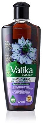 Vatika Naturals Black Seed Enriched Hair Oil - 200ml With Natural & Herbal Extracts, Provides Strengthen & Nourishment, Promotes Strong & Shiny Hair