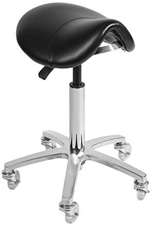 Comair 3070936 Sattel-Rollhocker Jockey mit Aluminium Fusskreuz