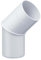 INEFA Regenrohrbogen 45 Grad für Fallrohr, PVC DN75 / 75mm Weiß Verbindungsstück Dachrinnenzubehör, einfache Steckmontage, Made in Germany