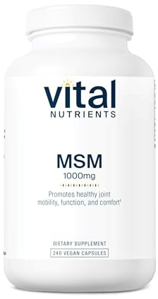 Vital Nutrients MSM 1000mg - Promotes Healthy Joint Mobility, Function, and Comfort* - Natural Form of Organic Sulfur - Gluten, Dairy, Soy Free - Non-GMO - 240 Capsules
