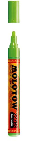 Molotow 227-HS Marker ONE4ALL 4 mm Tip 9.0 ml Neon Green Fluorescent