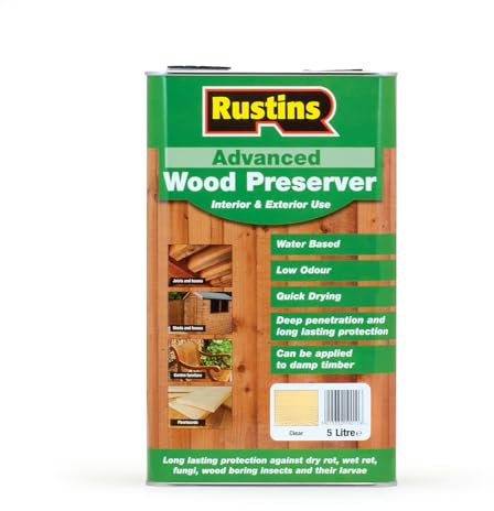 Rustins AWCL5000 Advanced Wood Preserver, Clear 5L