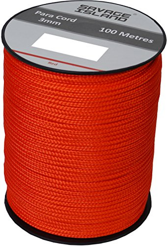 Savage Island 100 m spole paracord 3 mm för camping utomhus hantverk trädgårdsmästare Survival Arrmy hemmafixer Bivak hängmatta tält mörtlina alllina för alla ändamål