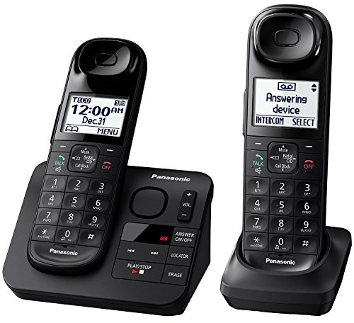 Panasonic KX-TGL432B Dect_6.0 2-Handset Landline Telephone, Black
