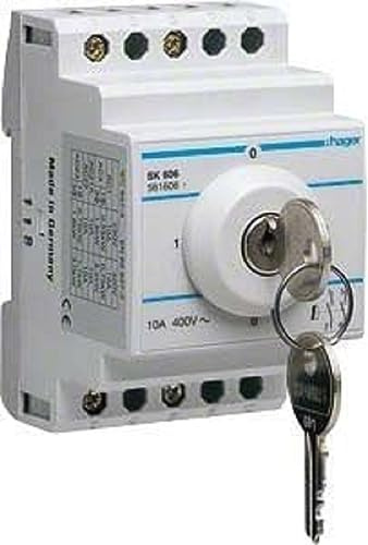 Interruptor con llave, 2P, 10A, 400V