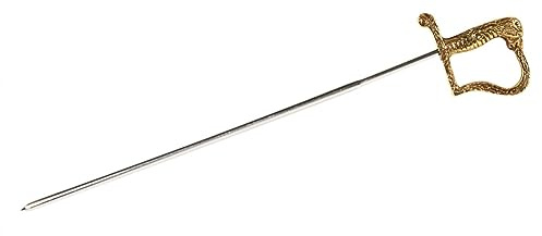 Pinchos para carne de diseño (Degen) de acero inoxidable, con diseño de asas de latón macizo, Individual, diseño de pinchos para carne (Degen), peso 72 g