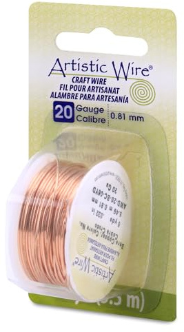Artistic Wire, 20 Gauge Uncoated Bare Copper Craft Wire, 6 yd