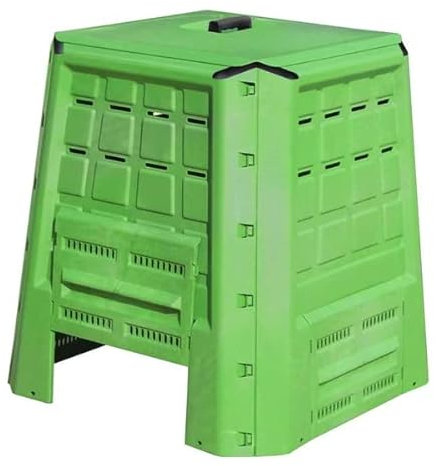 COMPOSTIERA DA GIARDINO IN PLASTICA 80x80x84 cm. 370 lt. ***** DISPONIBILE SOLO DI COLORE ANTRACITE *****