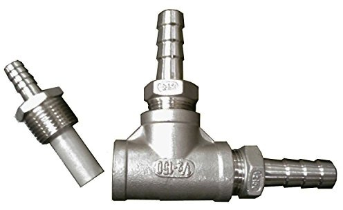 HomeBrewStuff Home Beer Brewing Stainless Steel Inline Aeration/Oxygenation Diffusion Stone Assembly for Kettle, Wort Chiller, or Pump