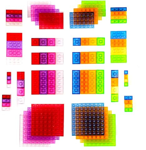 Strictly Briks - 1008 pezzi costruzioni classiche - set di mattoncini per costruzioni - 100% compatibile con tutte le principali marche - tenuta forte, 8 colore chiaro- 9 diverse forme e dimensioni